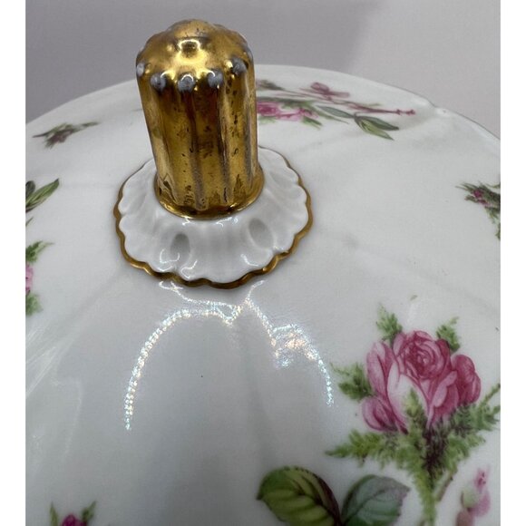 Jaegar & Co PMR Bavarian Porcelain Covered Candy, Trinket Dish Floral - Picture 4 of 9